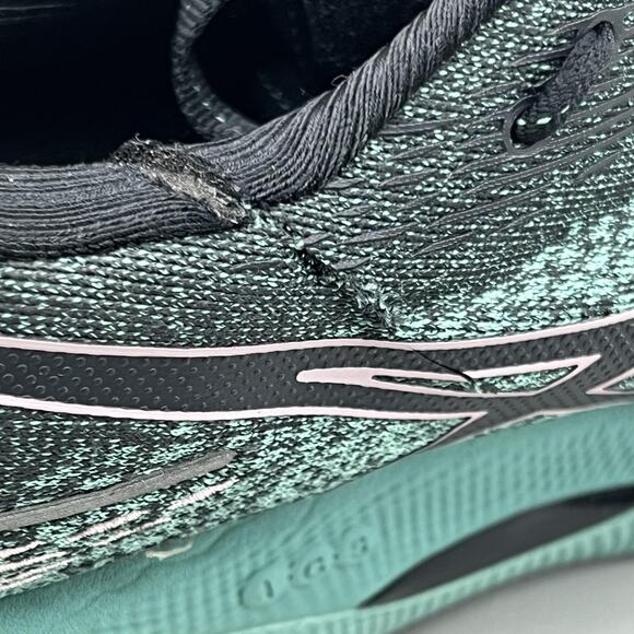 Asics Gel Nimbus 24 Running Shoes Women Size 9.5 Teal Green Pink Comfort Sneaker - Picture 9 of 9